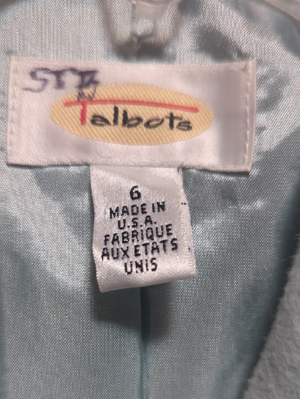 Talbots Light Blue Angora Rabbit and Wool Blazer - Picture 5 of 9